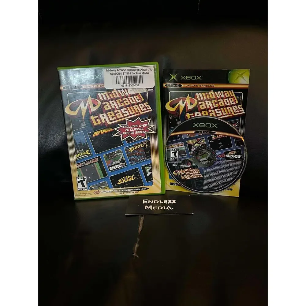 Midway Arcade Treasures Microsoft Xbox CIB Video Game